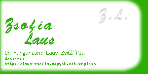 zsofia laus business card